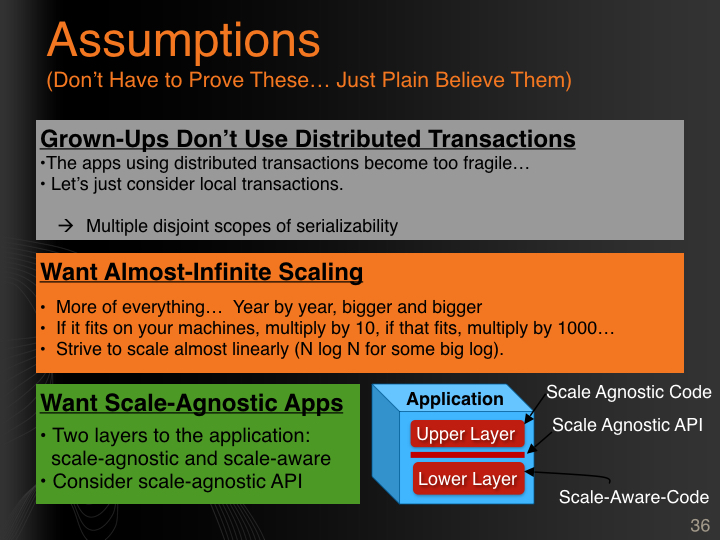 Grown-ups don't use distributed transactions, says Pat Helland