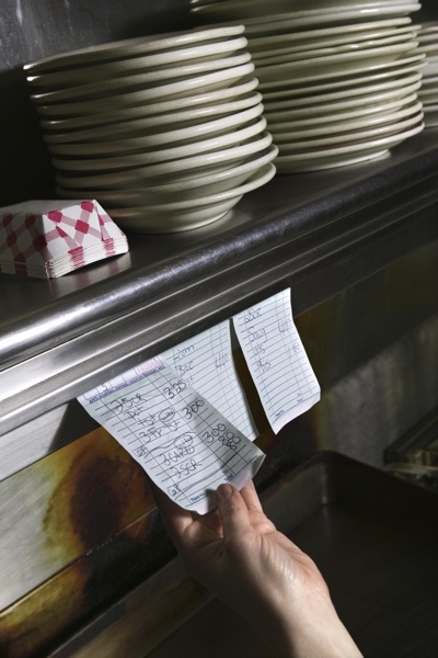 A kitchen order system or "tab grabber"